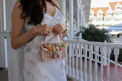 Floral Crystal Crossbody Bag