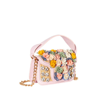 Floral Crystal Crossbody Bag