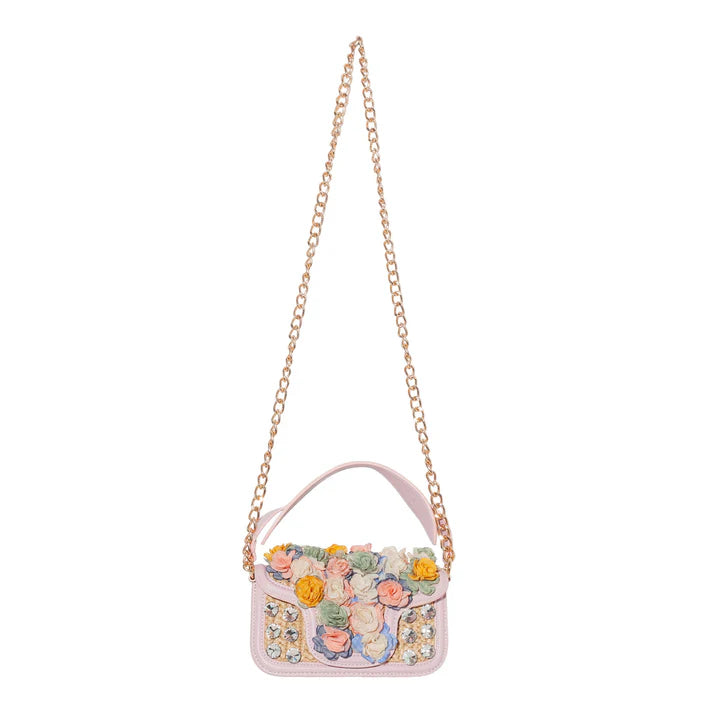 Floral Crystal Crossbody Bag
